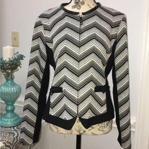 LESLIE STUART  Black And White Dress
Jacket Sz 6